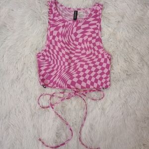 NWOT Y2K Tie Up Top Size S Crop Top